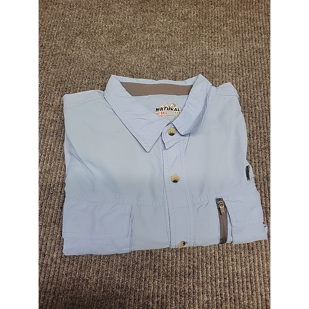 Mens 2xl Long Sleeve Button‎ Down Fishing Shirt